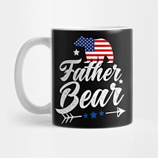 Father Bear Patriotic Flag Matching 4th Of July Mug